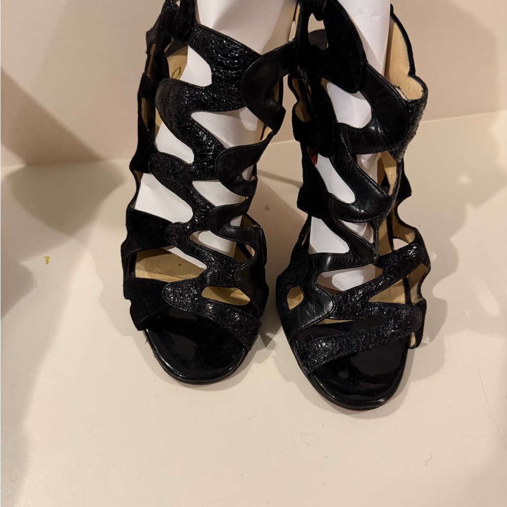 Christian Louboutin Black Strappy Heels
